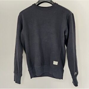 Deus‎ Ex Machina Conner Crewneck Cotton Sweatshirt Mens Size XS Black Jumper EUC